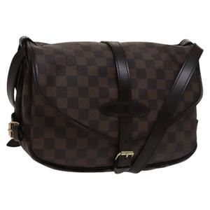 LOUIS VUITTON Damier Ebene Saumur 30 Shoulder Bag N48081 LV Auth 110397